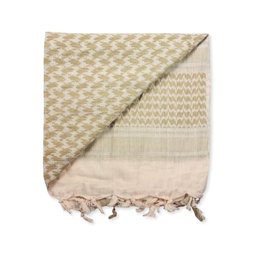 Image of M MCGUIRE GEAR Shemagh Tactical Scarf, Middle Eastern Desert Hood, Bandana, Keffiyeh, Military Style, 100% Cotton, 42 inch x 42 inch
