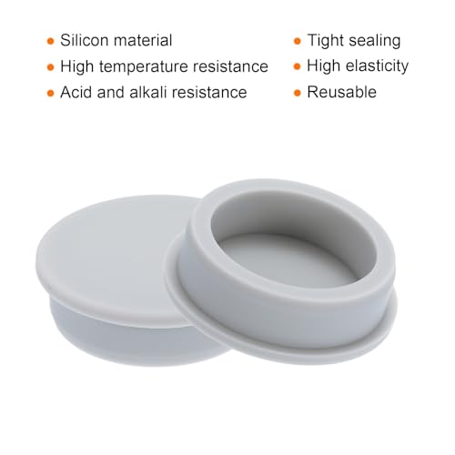 Image of MECCANIXITY High Temp Silicone Plug Mount Dia 58.6mm /2.31 Inch T Shaped Rubber Stopper Hole Plugs for Powder Coating Plating Waterproof Sealing Plugs Grey Pack of 1(OD 65mm /2.56 Inch)