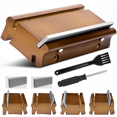 4-in-1 Bass & Guitar Fret File Tool 3 23 35 90 Angles for Fret Dressing Guitar Fret Tools for Beveling Rounding Deburring Essential Luthier Tools Kit