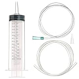 SHAOTONG 150ml Syringe with 40 Inch Tube and Tip Adapter, for Feeding Pets, Liquid Refilling, Drawing Oil Fluid