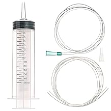 SHAOTONG 150ml Syringe with 40 Inch Tube and Tip Adapter, for Feeding Pets, Liquid Refilling, Drawing Oil Fluid