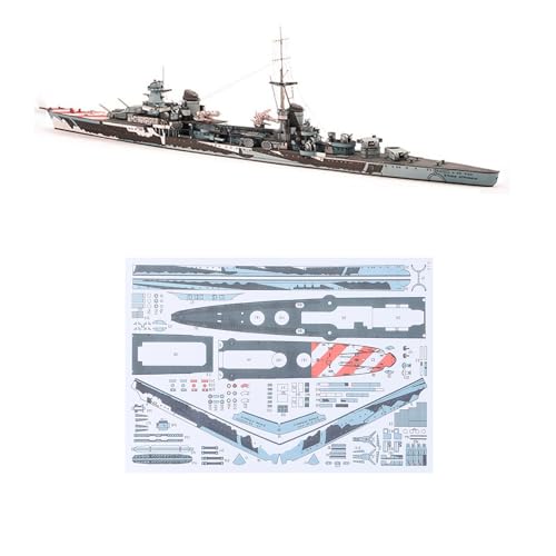 TECKEEN 1: 400 Paper Italy Muzio Attendolo Light Cruiser 3D Model Simulation Fighter Ship Military Science Exhibition (Unassembled Kit) Model