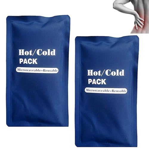 KOAHDE Paquete de Hielo de Gel,Paquete de Frío y Caliente Compresión Reutilizable,Gel Frio Para Lesiones,Bolsa de Gel para Frío y Calor Compresión,Bolsa de Gel Frio o Calor,2 Bolsas de Hielo