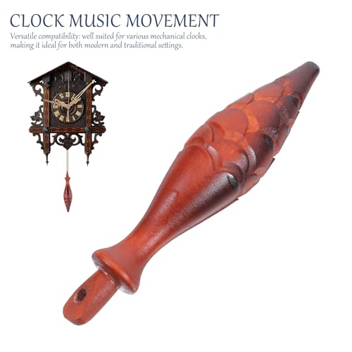 Reloj de cuco repuesto pesas de madera decorativas martillo mecánico vintage 2 unidades 7