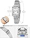 Imagen de CIVO Reloj Mujer Plateado Vintage: 32mm Caja Rectangular con Números Romanos