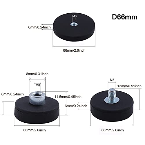 Sunerlory Magneti al neodimio, gommati, da 22