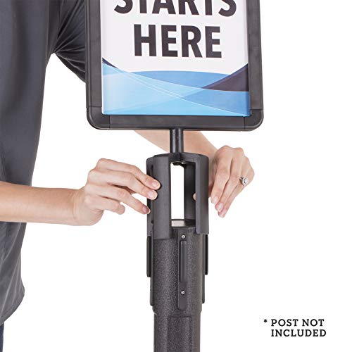 Us Weight - U2513 Plastic Stanchion Sign Holder With Plexiglass Covers For Usw Chainboss And Sentry Stanchions #TOP2