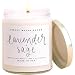Sweet Water Decor Lavender and Sage Natural Soy Wax Candle Glass Jar Scented Lime Fern Leaves Dill Moss Musk Pine Patchouli Ginger Spa Modern Rustic Farmhouse Decor Lead Free Cotton Wick Made in USA