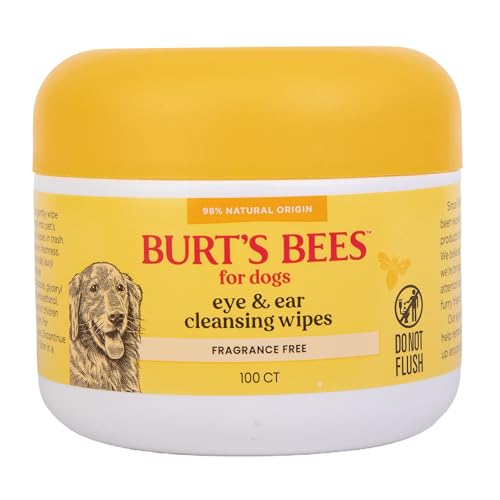 Burt's Bees for Pets Eye & Ear Cleansing Wipes for Dogs, Fragranc...