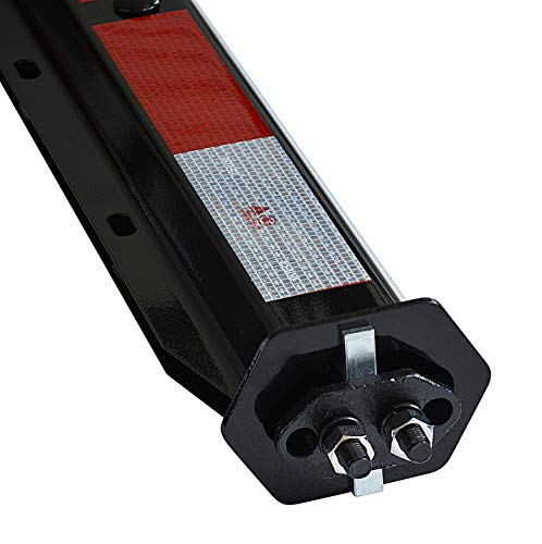 TBOZZ Abgewinkelter Schmutzfänger-Aufhänger mit auffälligem Klebeband, 3,8 cm im Befestigungsbolzenabstand, 76,2 cm Länge