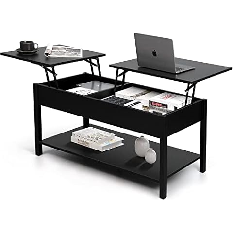 Mesa de Centro VOWNER con Parte Superior Ajustable en Altura y Compartimento Oculto Cover