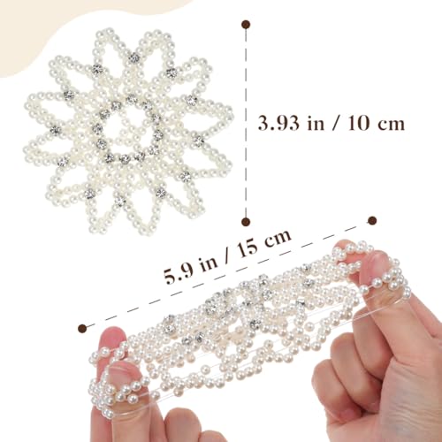 Filet à cheveux au crochet pour chignon de danse blanche et coiffure épaisse