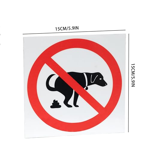 Achtung hier ist kein Hundeklo Schild, Hundetoilette verboten, Hinweisschild 15x15cm, Keine Hundeverbotsschild