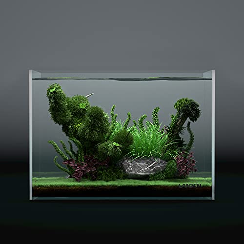 Image of LANDEN 36N 5 Gallon Rimless Low Iron Aquarium Tank, 14.2 inch W x 8.7 inch D x 10.2 inch H (36cm x 22cm x 26cm) 5mm Thickness with Black Nano Foam Leveling mat Included