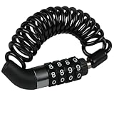 Lucchetto Blocca Casco con Combinazione a 4 Cifre | Blocco Casco da 150cm per Moto, Bici