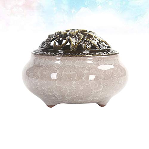 Suporte de incenso de cerâmica Vosarea para queimador de cone, suporte de incenso com tigela apanhad