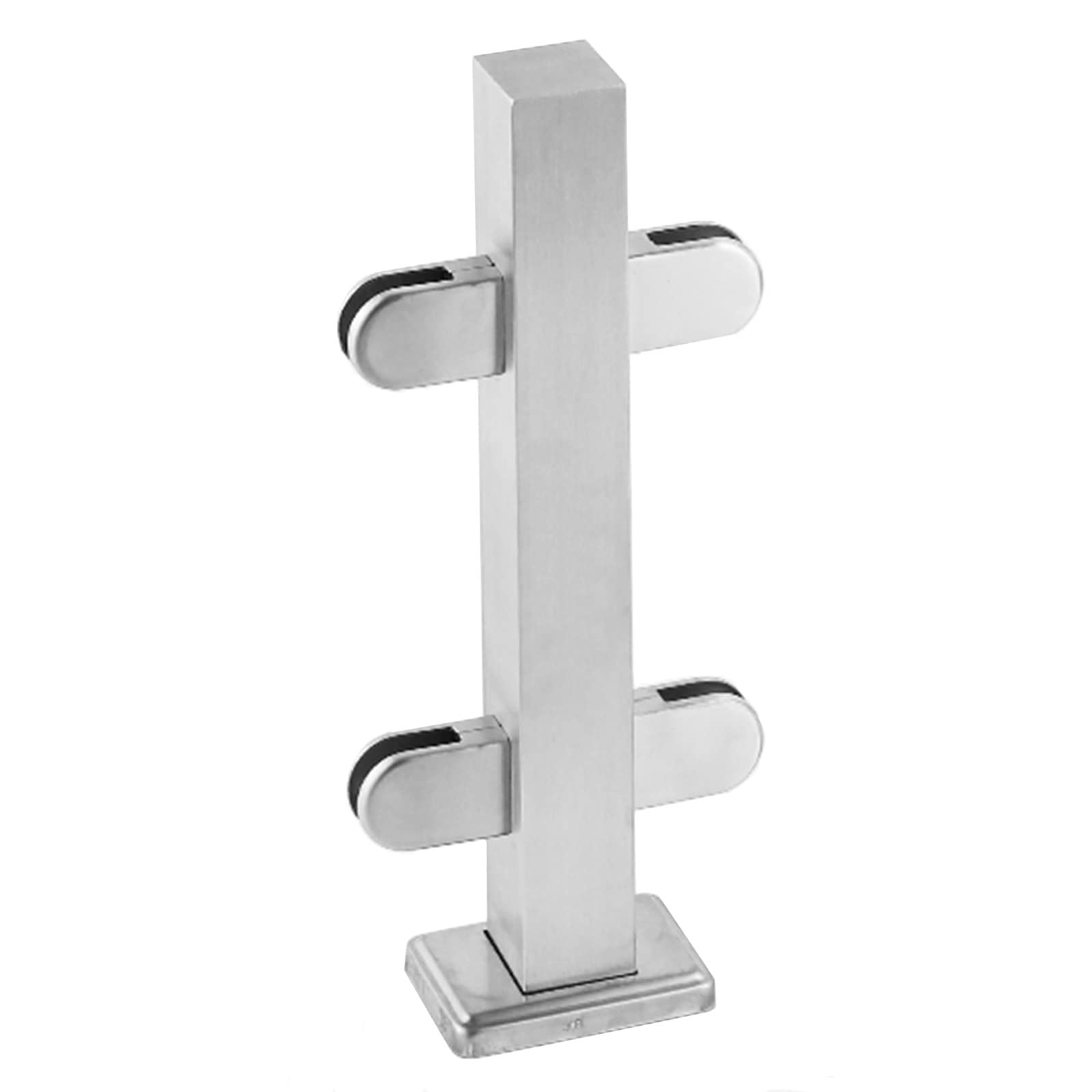 Poteau de clôture en verre inox carré pour barrière de sécurité et garde-corps de terrasse premium