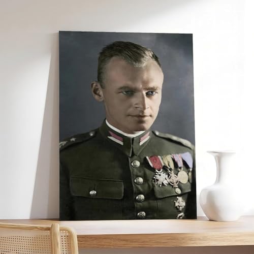 Witold Pilecki portrait impression sur toile grand format décoration murale
