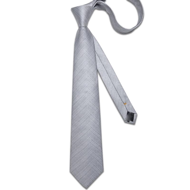 Set de corbata masculina con pañuelo y gemelos miniatura 4