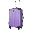 Travelers Club Chicago Hardside Expandable Spinner Luggage, Purple, 22 Carry-On
