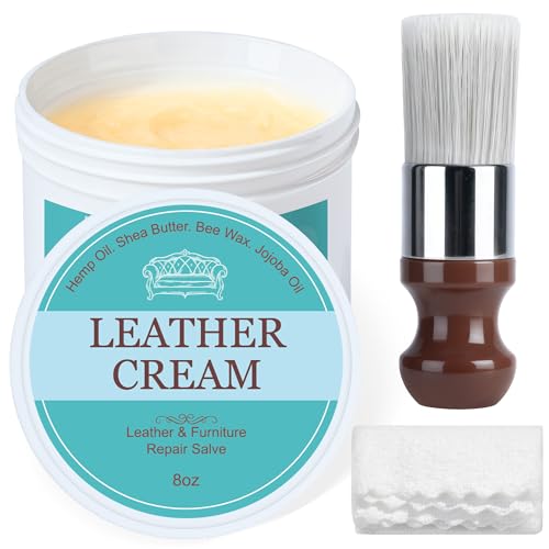 YJOO Leather & Furniture Repair Salve, 8oz Leather and Wood Furniture Conditioner, Restorer & Polish for Couches, Car Seats, Shoes, sofa
