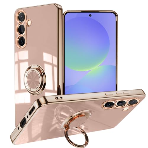 LuFiYa Samsung Galaxy A36 5G SC-54F �p �P�[�X �����O�t�� �J�o�[ TPU�f�� �X�^���h�@ �M�����N�V�[ A36 �X�}�z�P�[�X �y�� �ϏՌ� ���� �C�菝�h�~ �����h�~ �ԍڃz���_�[ 360°��] �P�[�X �T���X���M����
