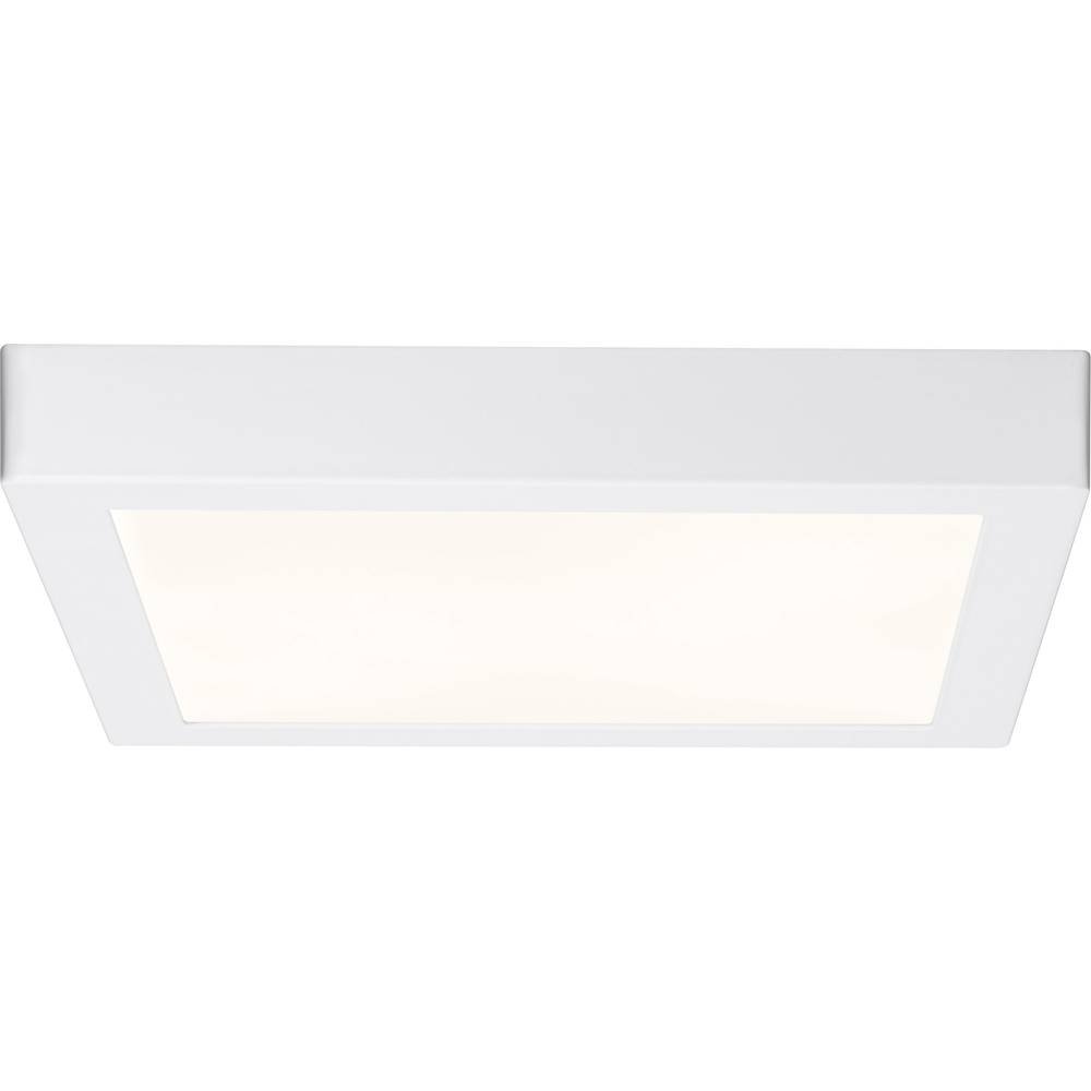 Lunar Ceiling Light Flat LED-Light (Square 30 x 30 x 3.8 cm, Light: Warm White), Interior Wall Light, LED Panel Aluminium, Colour: White Matte, Silver