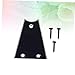 1 Set 3 Truss Rod Cover Black Screws Bass Guitar Iron Core