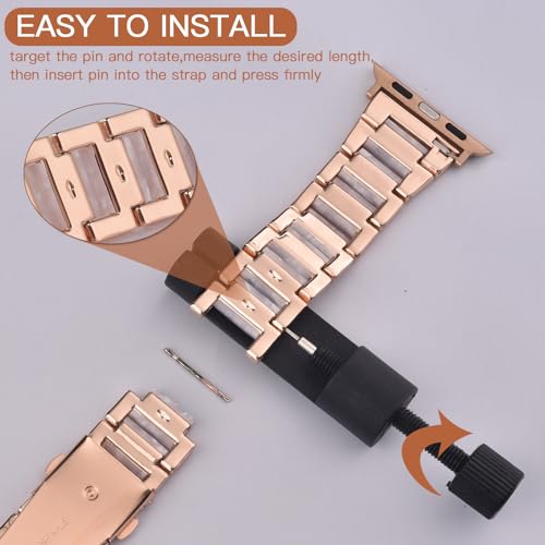 CRIS-BAND Compatible with Resin Apple Watch Bands Series 7/8/9/10/11 46mm 45mm 44mm 42mm for Women,Fancy Strap for iWatch Ultra 3/2 49mm Series 6/5/4/3/2/1/SE3 Slim Light Bracelet Wristband