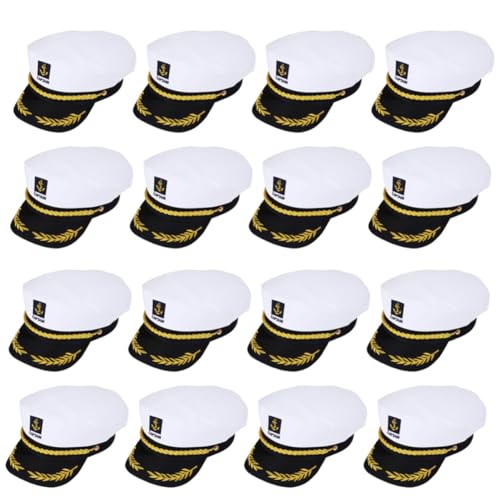 Chapeaux de capitaine en coton blanc parfaits pour une fête nautique réussie