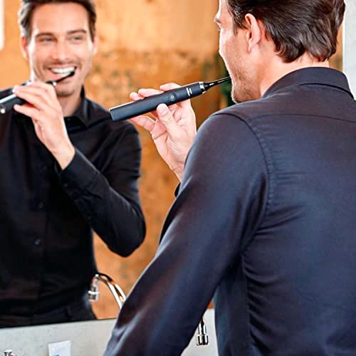 Philips Sonicare Elektrische Tandenborstel DiamondClean Duo - Wittere, gezondere tanden - 5 Poetsstanden - Diepe reiniging stand - Met oplaadglas en 2 Reisetuis - Wit en Zwart - HX9392/40 - Image 4