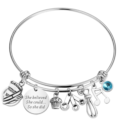 MYOSPARK Waitress Musical Inspired Gifts Waitress Charm Bracelet Sugar Butter Flour Charm Musical Lover Gifts (Musical Wmi Br)