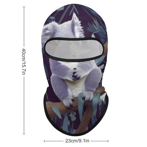 Balaclava de Koala Encantador para Hombres y Mujeres, Máscara Facial Antisolar Transpirable con Cobertura Total de Cabeza para Senderismo, Ciclismo, Correr, Conducción miniatura 2