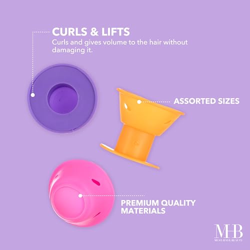 Expressions 24Pc Heatless Curling Pods-Rolos de Cabelo de Silicone para Cachos Sem Danos Sem Calor,