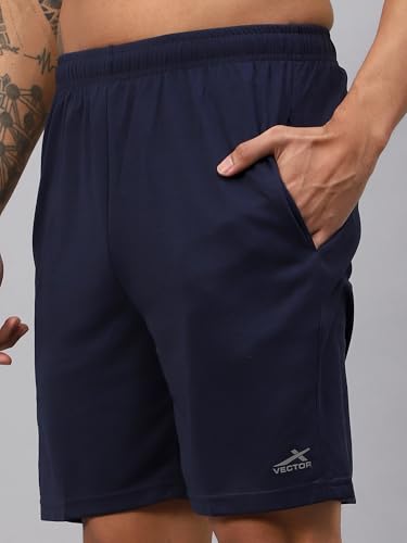 Image of Vector X OMS-158 Mens Solid Pattern Regular Dry Fit Athletic, Running, Gym, Outdoor, Workout Training Light Weight Sports Active Shorts