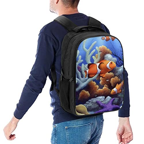 Sac à dos pour ordinateur portable grande capacité style poisson - 5