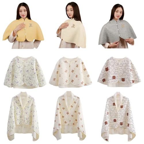 Cotton Shoulder Covering Shoulder Wrap Wearable Warm For Cold Weather For Comfortable Cotton Shawl4