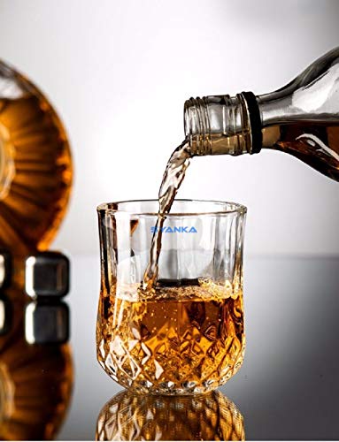 Image of SYANKA Italian Premium Delux Scotch and Whiskey Glasses Set of 2 (Barware for Scotch, Bourbon, Liquor and Cocktail Drinks, 320 ML)