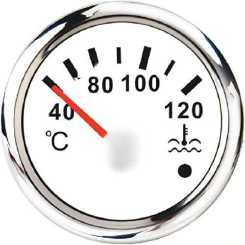 防水52mm水温計 40~120℃ 水温計インジケーター 自動車 マリン ボート ヨット 簡単なインストール(A)