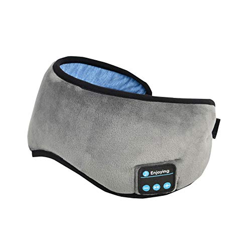 Schlaf Kopfhörer Bluetooth 5.0 Stereo Schlafmaske Musik Augenmaske Kabellose Schlaf Headset Lichtblockierende Schlafbrille mit Mikrofon für