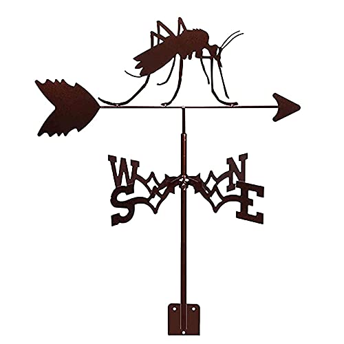 Girouette de toit anti-moustique en fonte et métal noir pour ferme