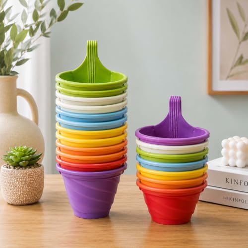 Image of Amazon Brand - Umi Hanging Planter Pots for Railing Pack of 15
