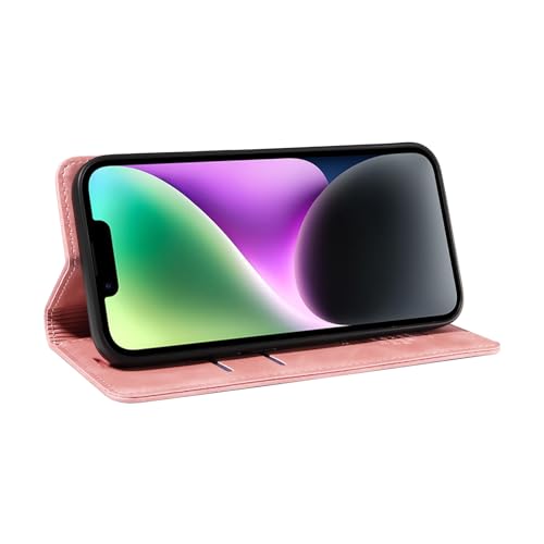 Capa Carteira Flip para iPhone 14 Plus Capinha de Couro com Suporte de Cartão Suporte Magnético para