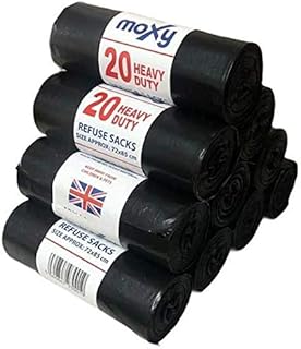 K & G 200 x Heavy Duty Refuse Sacks Super Strong Bulk Kitchen Bin Liners 75L