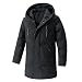Daunenjacke Herren Lang Daunenmantel Winter Steppmantel mit Kapuze Jacke Warm Wintermantel Winterparka Daunenjacke Winterjacke Gefüttert Puffermantel Outdoor Casual Trenchcoat Long Puffer Coat
