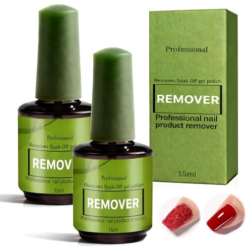 Removedor Esmalte Semipermanente,2x Quitaesmalte De Gel 15ml,Elimina Esmalte Semipermanente En 3-5 Minutos,Sin Remojo,RáPido Y FáCil,Seguro Y Efectivo,Para UñAs De Gel