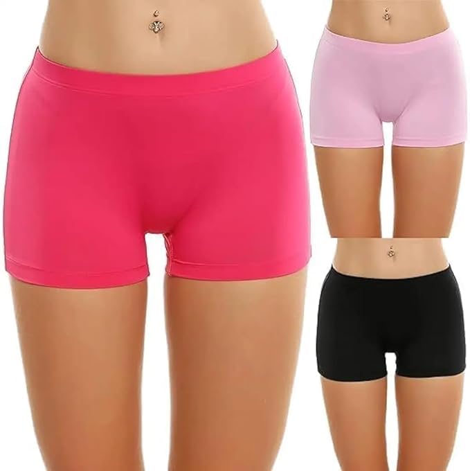 Soft Womens Cotton Multicolour Boyshort Panties Plain (Pack of 4)-image-20