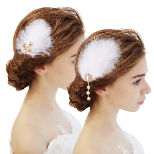 Cappello da donna, matrimonio, cocktail, rete, piume, fermaglio per capelli, per feste di tè (blu navy, taglia unica