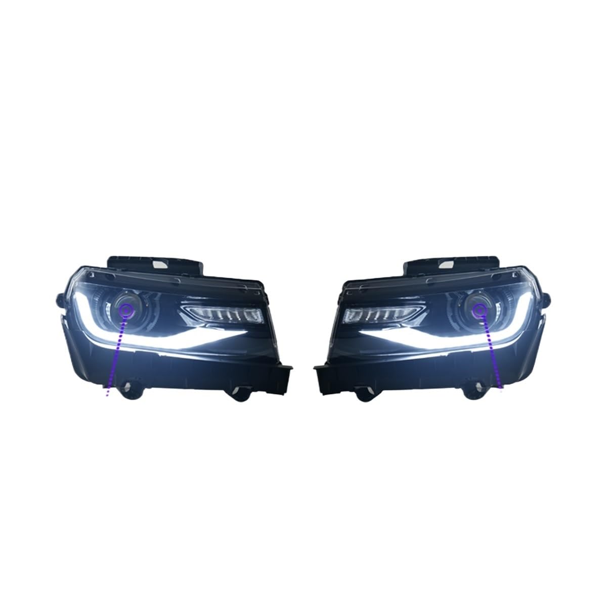 Car Lights LED Headlights Assembly Front Lamp 2014-2015 5th Gen Sequential Turn Head Lights Compatible For Chevrolet Camaro Lighting