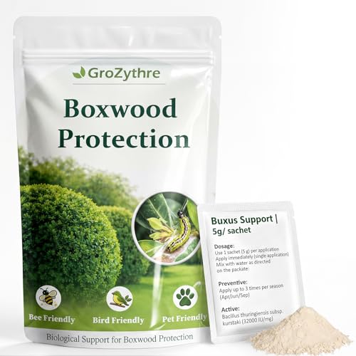 Boxwood Caterpillar Rescue Treatment 50g Covers Up to 400m Fast Acting Buxus Hedge Spray Bee & Bird Safe Pet Friendly Individually Wrapped
